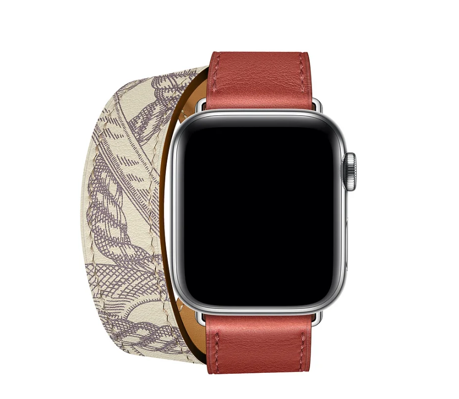 

Cow Leather Double Tour strap For Apple Watch 5 band 44mm iwatch Series 4 3 2 1 smart 42mm loop 38mm bracelet Replacement 40mm