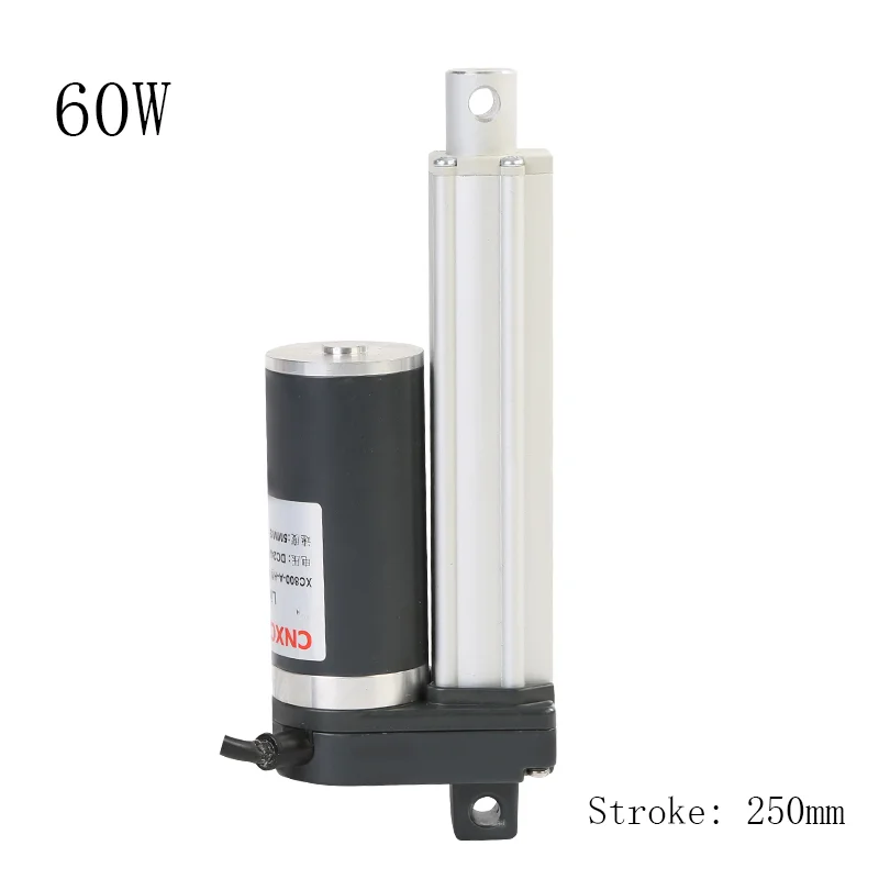 60W DC12v 24v , 250mm stroke, electric push rod, telescopic lifter, high thrust, reciprocating push rod