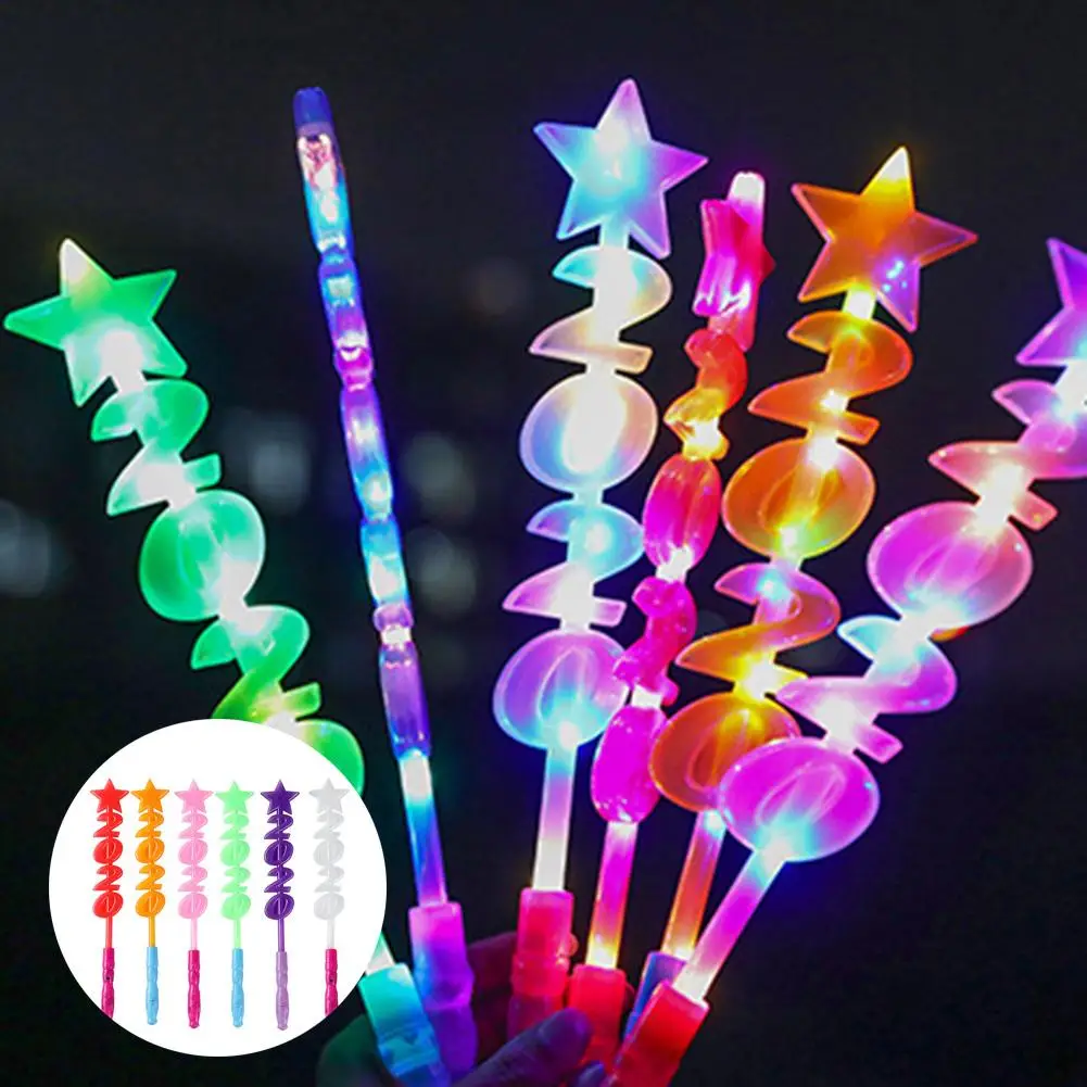 4Pcs Kids Magic Wands LED Cute Pretty Light-up Kids Toy Fairy Stick for Concert 