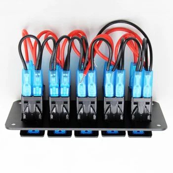 

Plastic Breaker Replacement Interior Equipment ON-OFF 5 Gang Switch Panel 2USB