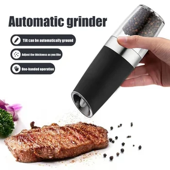 

Electric Induction Pepper Mill Gravity Electric Pepper and Salt Grinder Battery Powered XH8Z