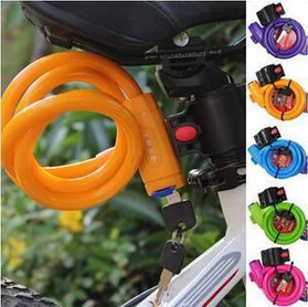

Tonyon General Bicycle Lock Ty588e Bicycle Lock Mountain Bike Color Cable Lock Bar-shaped Key Lock Circular Lock