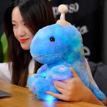 Peluche lumineuse LED, animaux, licorne, dinosaure, jouets lumineux, poupées lumineuses, décor, cadeaux pour enfants filles, saint valentin