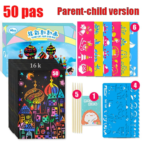 120 Pcs скребок для граффити Цвет Фул выскабливание Бумага Diy Творческий скребковая живопись игрушки для детей Магия Цвет бумага для скретч Арта игрушка - Цвет: Оранжевый
