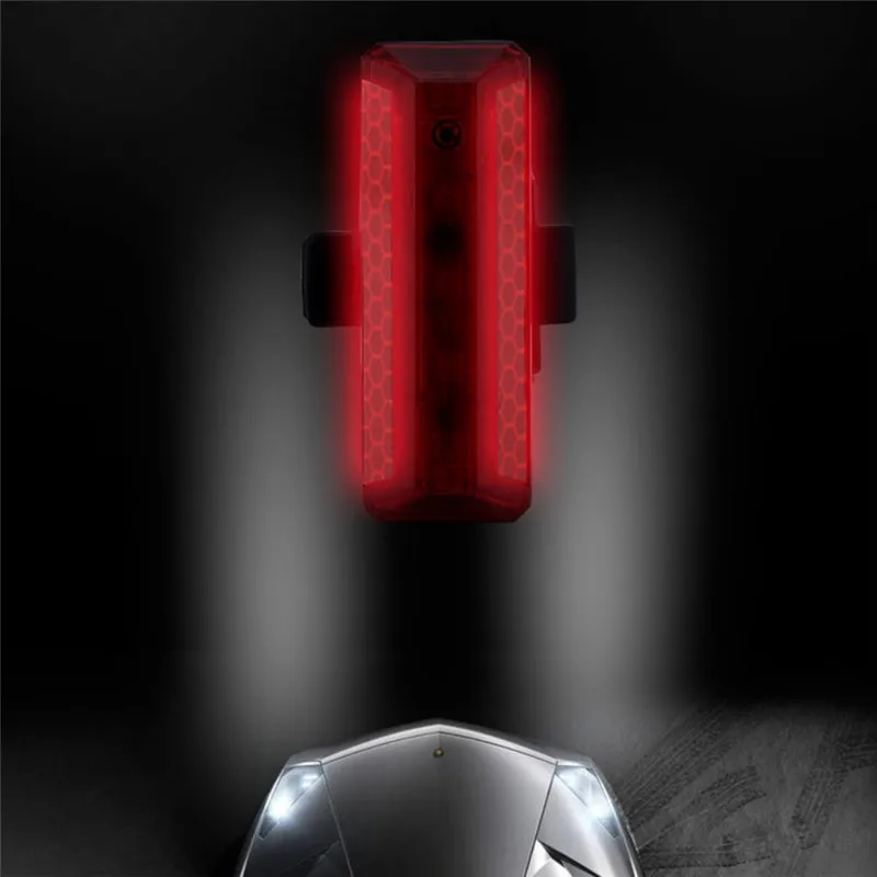 1PCS Rechargeable LED Mountain Bike Rear Light Safety Warning Night Tail Light