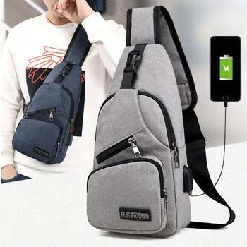 

Men's Shoulder Bag, USB Charging Shoulder Bags, Anti-theft, Chest Bag, Men's Summer Short Travel School Bag, Crossbody Bag