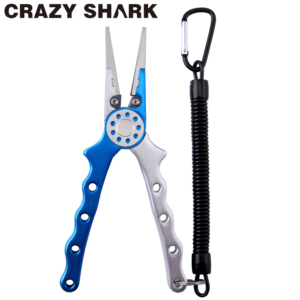 Алюминиевые рыболовные плоскогубцы Crazy Shark многофункциональные острые резаки