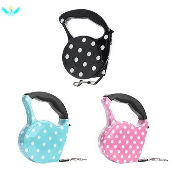 

5m Retractable Dog Leash Fashion Printed Puppy Auto Traction Rope Nylon Walking Leash For Small Dogs Cats Pet Leads