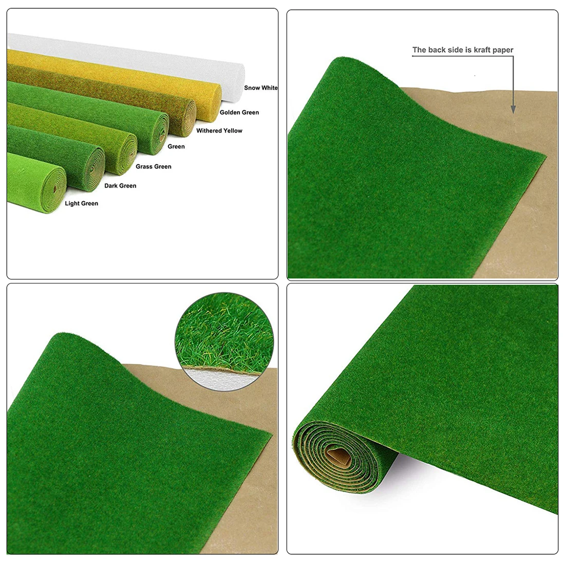 

1 Pcs 41 X 100cm Artificial Grassland Grass Lawn Turf Grass DIY Railway Model Sand Table Model Decor - Grass Green