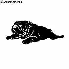 Langru 18,2*7,2 см креативный бульдог животное виниловая наклейка с принтом Собаки Автомобиля Наклейка аксессуары Jdm
