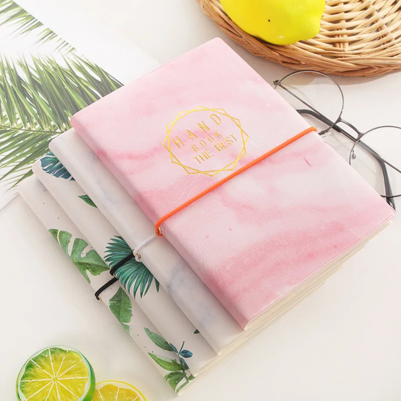 

A6 Bullet journal One book contains grid,line,blank pages Planner with bandage Notebook PU covered Bullet journal planner