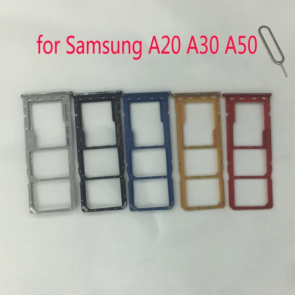Лоток Nano SIM-карты для телефона Samsung A10 A20 A30 A40 A50 A60 A70 Galaxy A80 A90 оригинальный черный