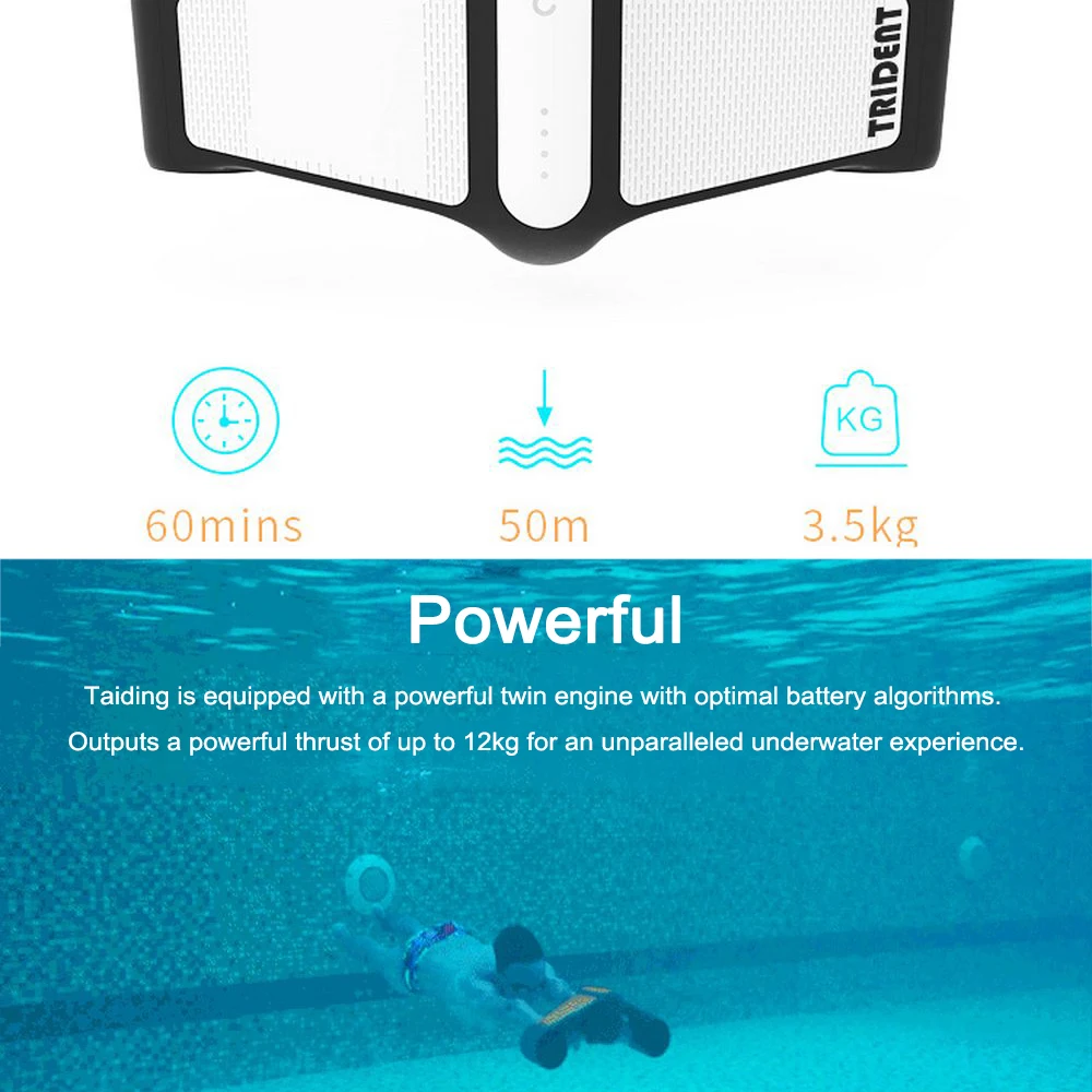 Новинка, водонепроницаемый Электрический подводный скутер Trident, водный морской двухскоростной Пропеллер для дайвинга, для бассейна, скутер, оборудование для водных видов спорта