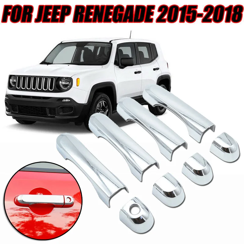 8 шт. Автомобильная Дверная ручка Крышка отделка Литье аксессуары для Jeep Renegade