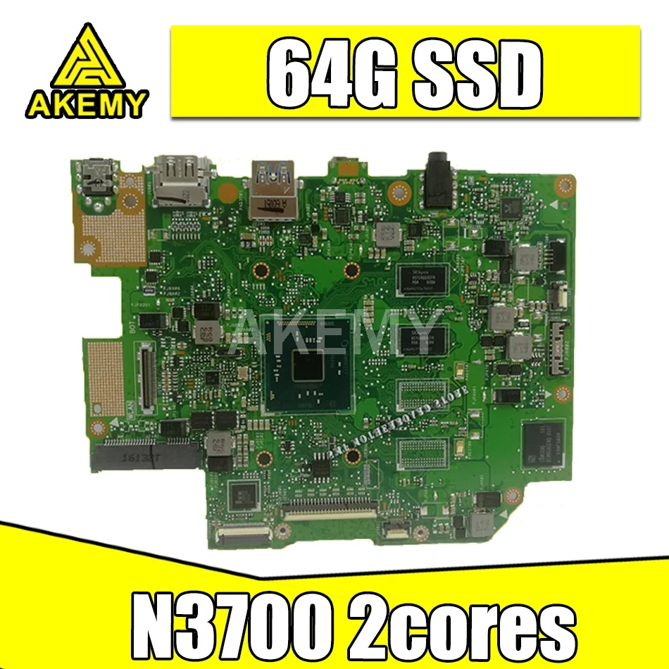 E403SA материнская плата для For Asus E403S работает 100% тест Оригинал N3700 2 ядра 2G RAM 64G SSD |