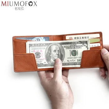 

100% Genuine Leather Wallet Men Small Mini Ultra-thin Compact Wallet Cowhide Leather Wallet Card Holder Short Designer Purse New