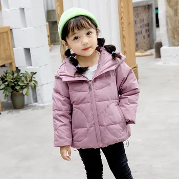 

2020 new children's down jacket girls short paragraph little angel