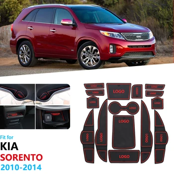 

Anti-Slip Rubber Gate Slot Cup Mat For KIA Sorento XM 2010 2011 2012 2013 2014 Kia Sorento R 2010~2014 Accessories Car Stickers