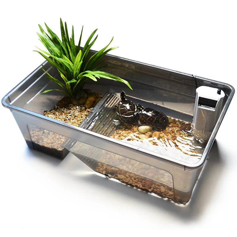 Turtle Cylinder with Drying Platform Extra Large Villa Amphibious Tank