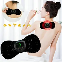Портативный массажер, Мини стикер для шеи, пульт дистанционного управления, зарядка, массажная наклейка, умная физиотерапия, массаж шейного отдела позвоночника