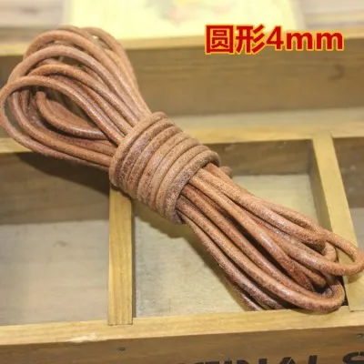 Cowhide leather cow skin rope genuine leather Strip cord leathercraft leather  rope Veg-tan Leather Strap Strings 1.5-8mm - AliExpress