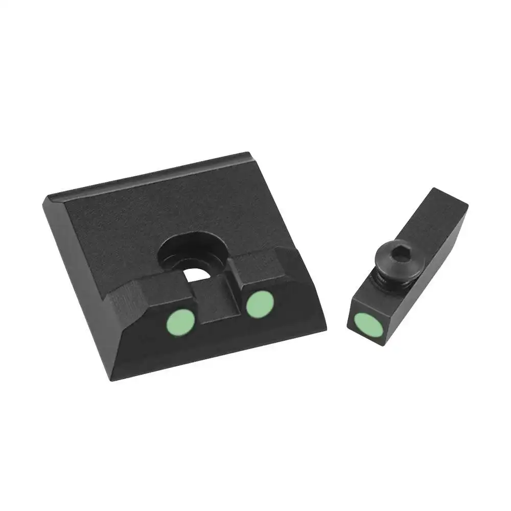 Tactical Fiber Optic 3 Dot Front and Rear Sight Set Metal Handgun Sights for Taurus G3 w/o, G2C, G2S, PT111, PT140, TX22