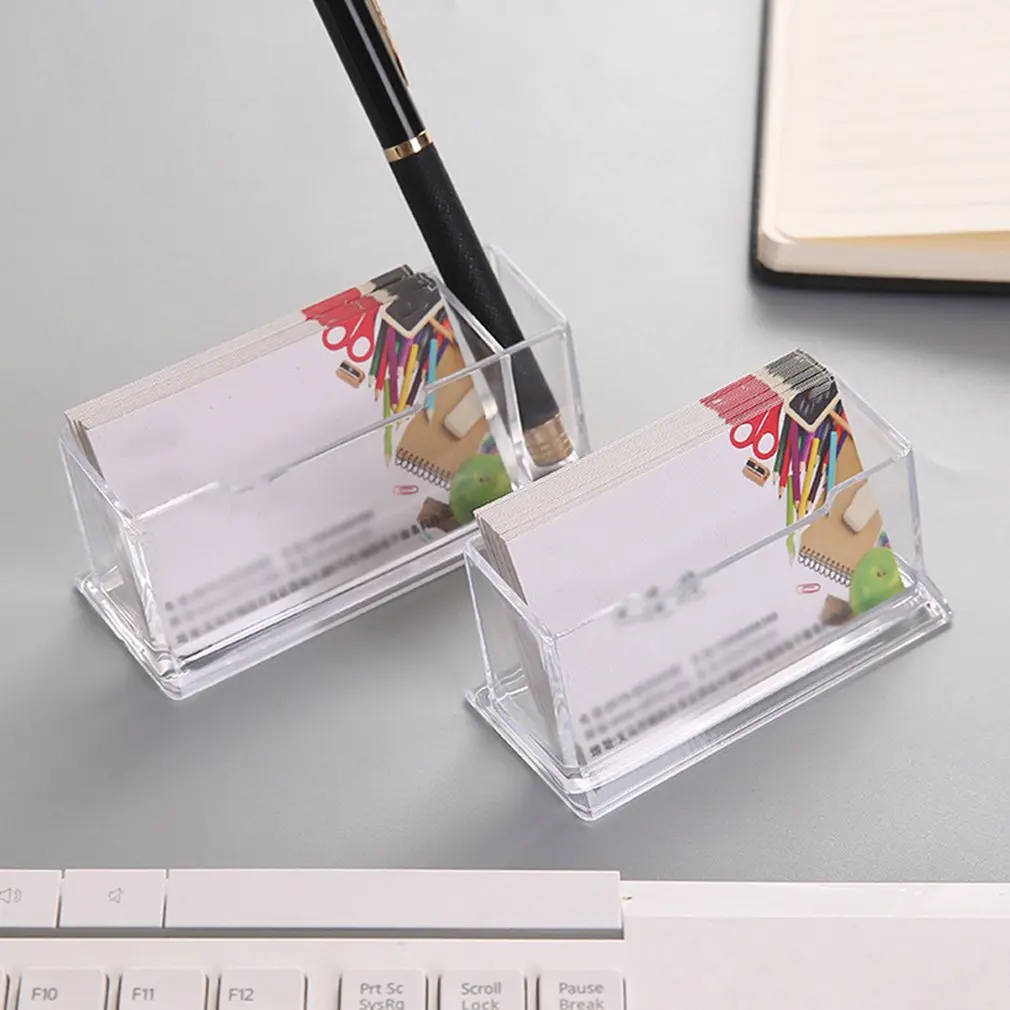 

Business Card Holder Display Stand Desk Desktop Countertop Business Card Holder Desk Shelf Box With Pen Holder