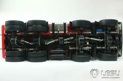 Для DE SHOPPER LESU 1/14 RC Металл DIY Bz 8*8 самосвал гидравлический окрашенный Красный цвет