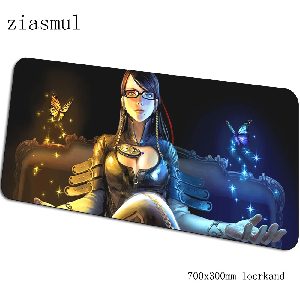 bayonetta mouse pad cheapest Computer mat 700x300x3mm gaming mousepad large HD print padmouse keyboard games pc gamer desk - Цвет: pattern 2