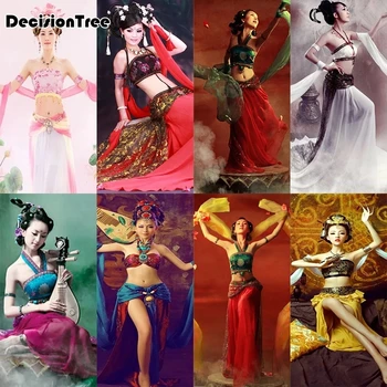 

2020 chinese traditional hanfu woman embroidery stage performance costumes year tang suit chinese folk dance costume for female