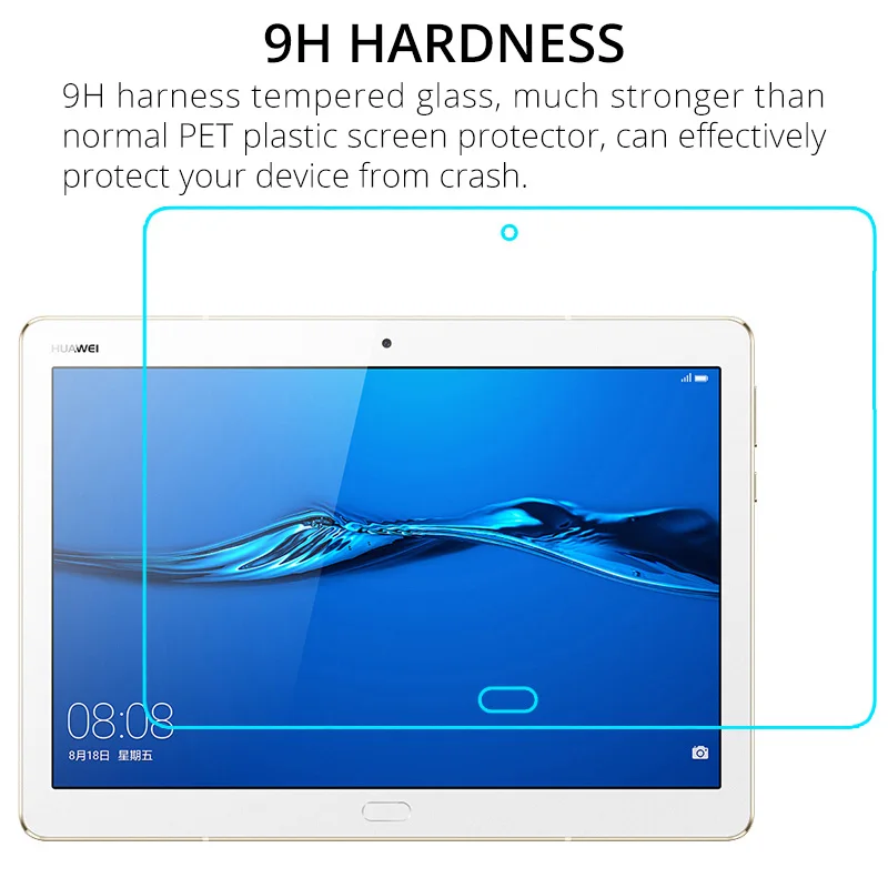 9H Tempered Glass for Huawei Mediapad M3 Lite 10 10.1 inch BAH-W09 BAH-AL00 Screen Protector for Huawei M3 Lite 10 Glass Film 4