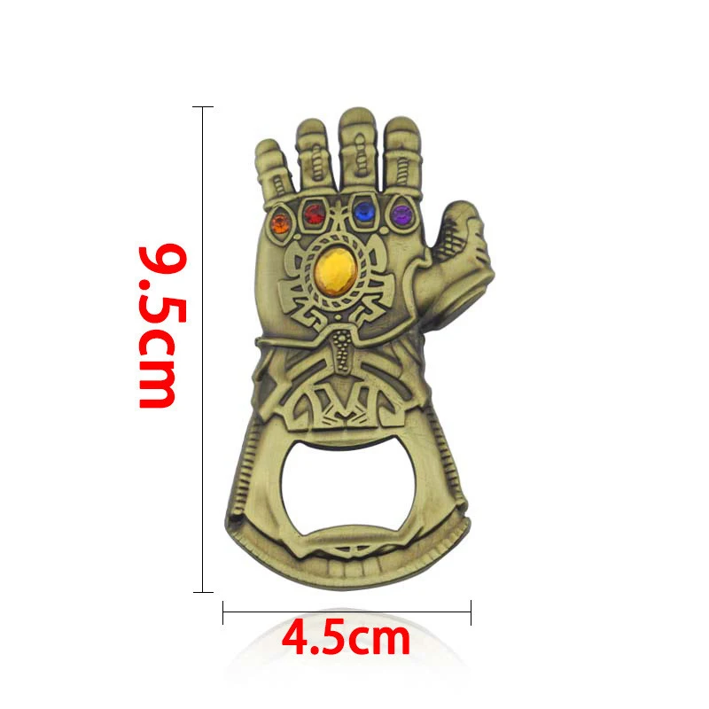 1pcs Hammer Shaped Beer Bottle Opener Portable Keychain Metal Tools Infinity Thanos Gauntlet Soda Glass Caps Remover Openers
