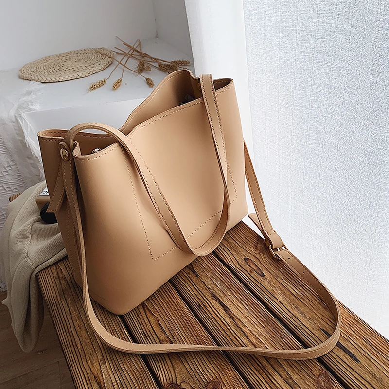 Brand design women shoulder bag Large capacity Chain bucket Handbags Quality PU leather Women's Totes Shopping Bag bolsa feminin | Багаж и