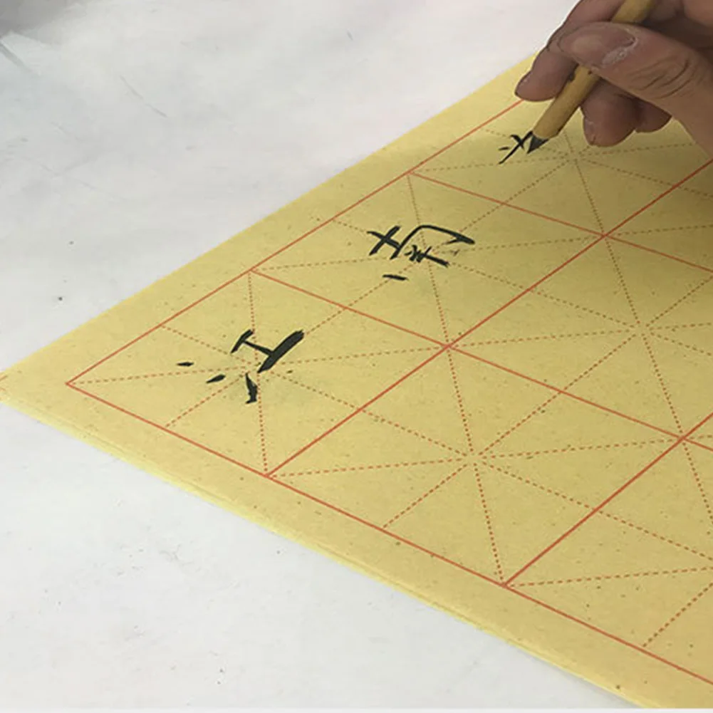 Желтый бумага для каллиграфии рисовая бумага Китайская каллиграфия 36 см* 24 см Копировальная бумага