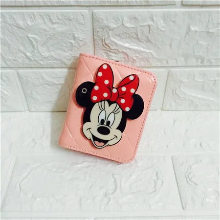 Disney Minnie Cartoon Fashion Women Short Wallet Cute Child Personality Wallet Cute Colorful Female High Quality PU Bags - Цвет: Style five