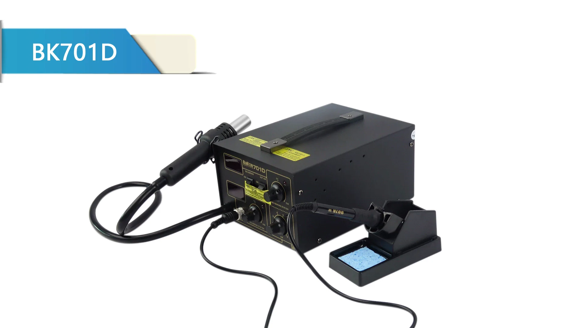 

Bakon BK701D Digital Display SMD Rework Soldering Station Desoldering 2 in 1 Hot Air Gun ESD Weldering