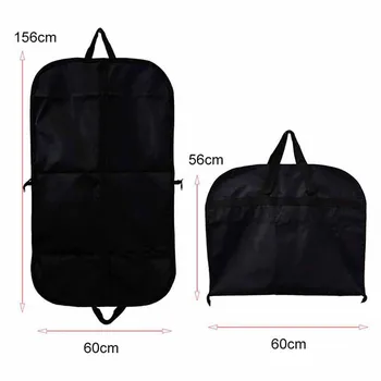 

1PC Travel black oxford cloth hanging suit coat dust cover protector wardrobe storage bag