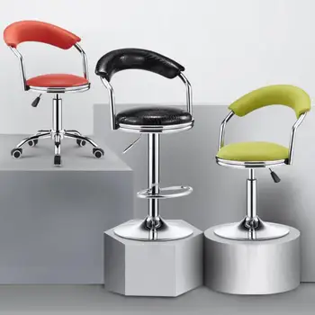 

Bar Chair, Swivel Lift Chair, High Stool, Modern Simple Bar Chair, Backrest, Domestic Front Desk Chair, Bar Chair, Stool