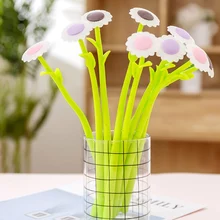 1 шт 0,38 мм черные чернила Подсолнух Подсолнечник силиконовая гелевая ручка водяные чернила шариковые ручки офисные школьные принадлежности