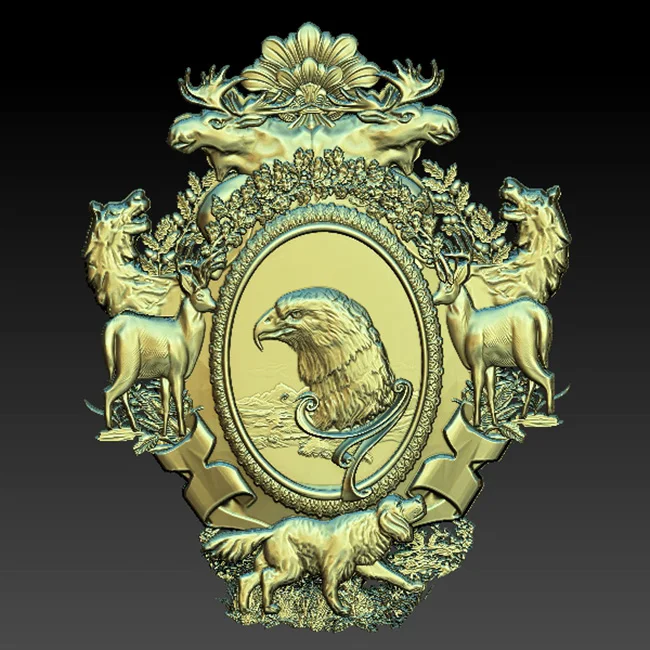 Animal decor eagle 3D model relief for cnc router carving and engraving artcam aspire in STL file format | Инструменты