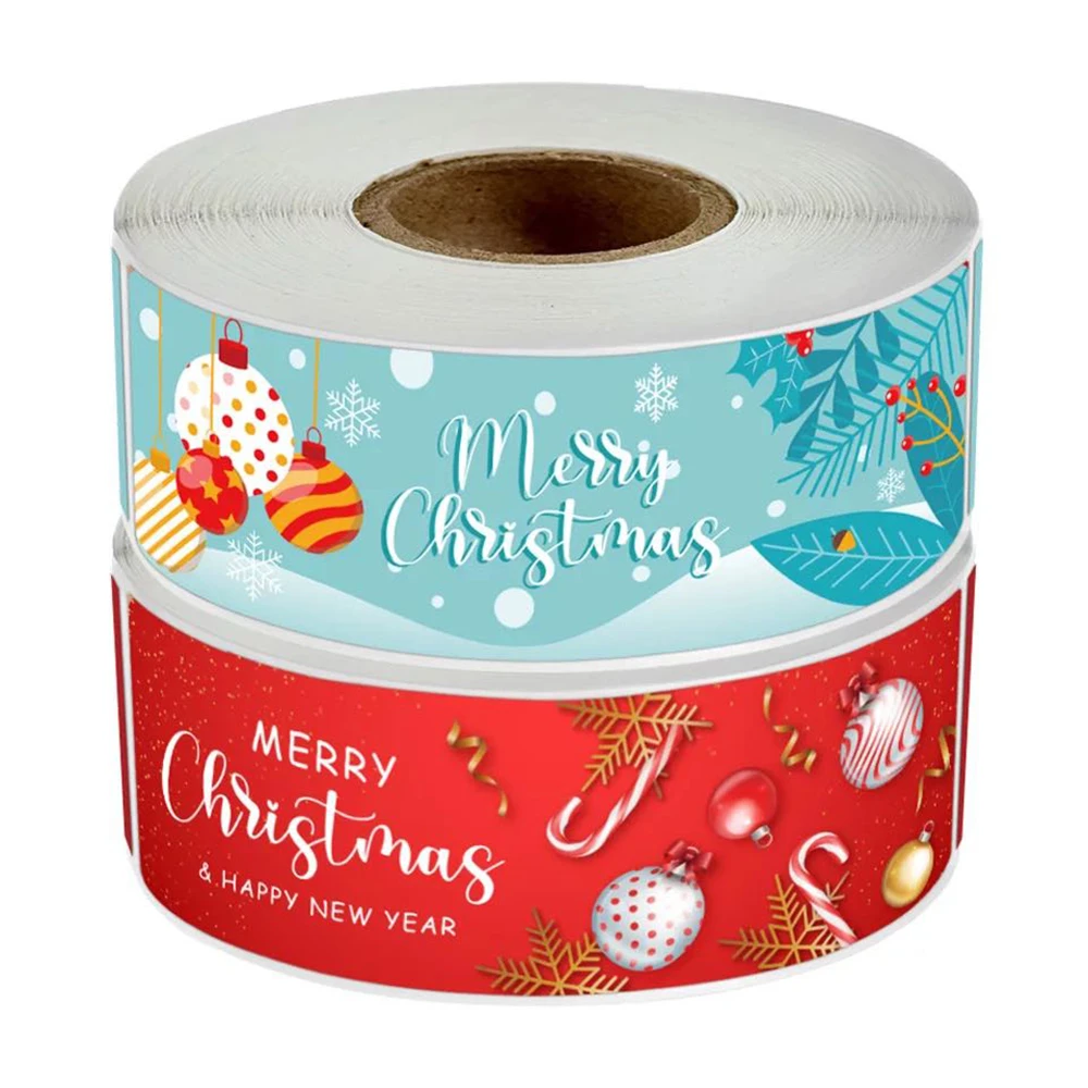 120PCS Christmas Snowman Adhesive Labels Stickers Gift Name Tags Merry Christmas Sticker Present Seal Decals Package Supplies