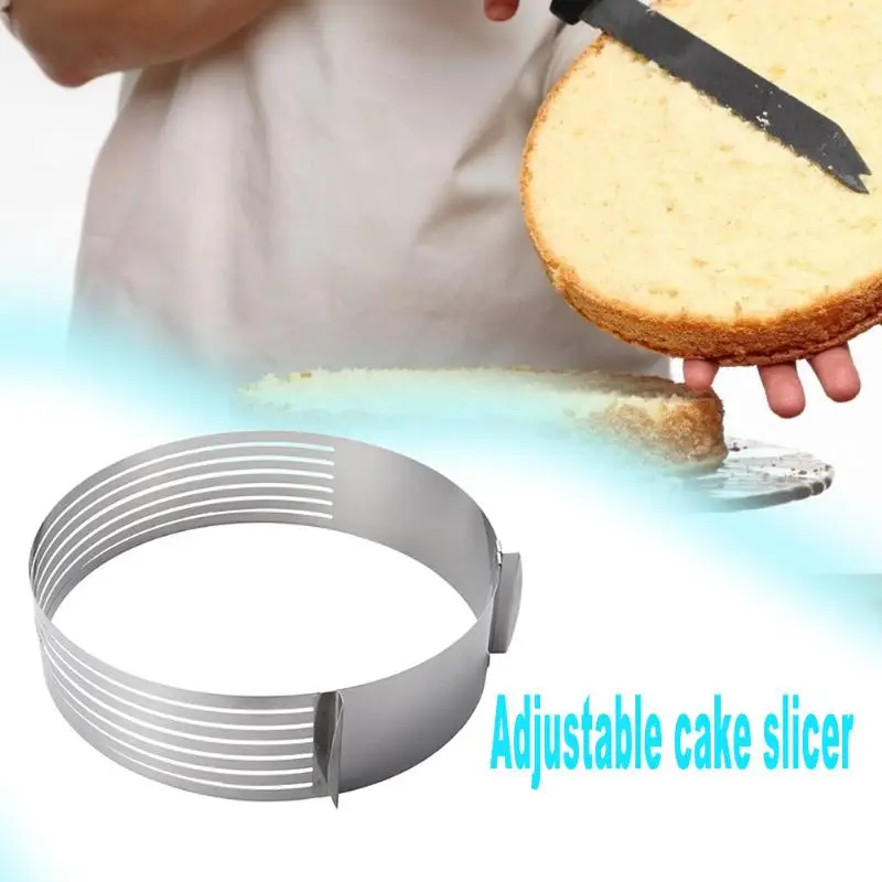Практичный Регулируемый многослойный резак для торта, слайсер из прочной нержавеющей стали, DIY Круглый инструмент для выпечки хлеба, кухонные запчасти