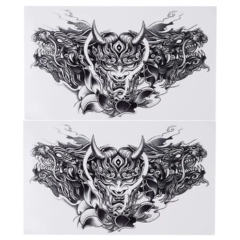 

2pcs Halloween Tattoos Sticker Fashion Stylish Unique Chest Sticker Neck Sticker Body Sticker for Women Men