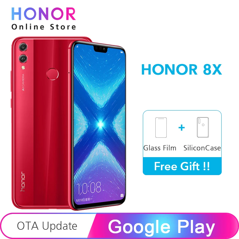 Honor 8X64 GB 8 X мобильный телефон Kirin 710 Восьмиядерный 20MP двойная камера заднего вида 6," 19,5: 9 экран FullView 3750mAh