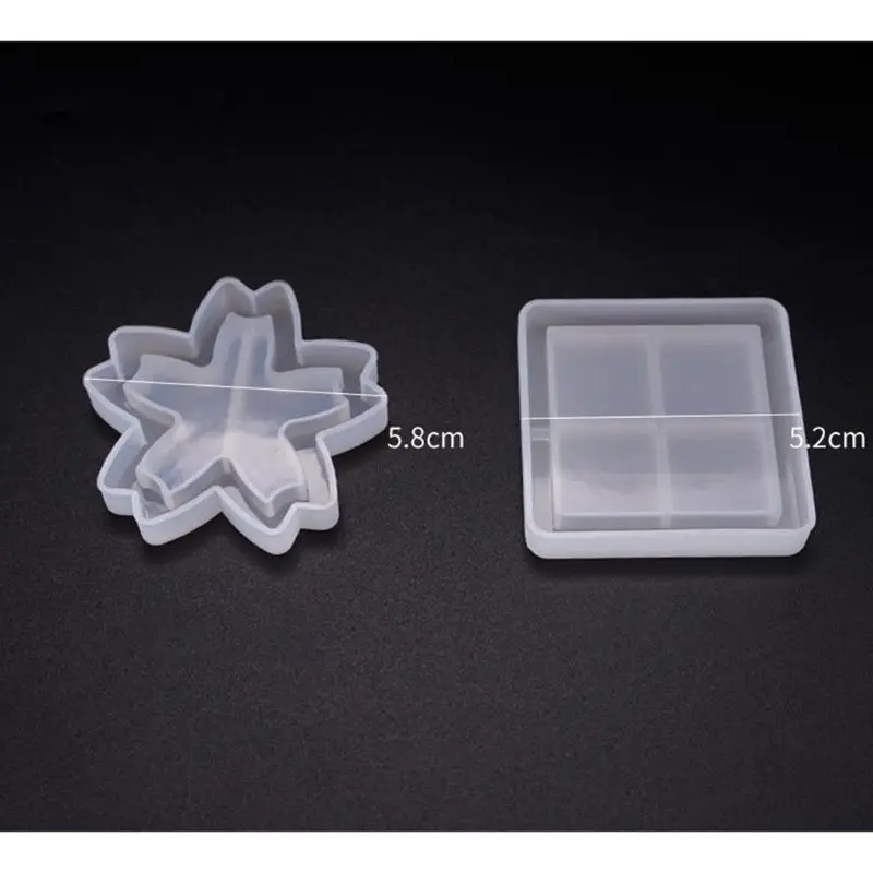 New Quicksand Mold Snowflake Round Square Model DIY Handmade Pendant Jewelry Making Silicone Molds Crystal Epoxy Mould