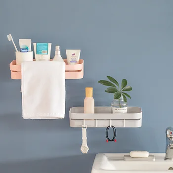 

Plastic Bathroom Shelf Punch-free Wall-mounted Bathroom Toilet Triangle Wash Table Storage Shelf Shampoo Holder Shower Rack