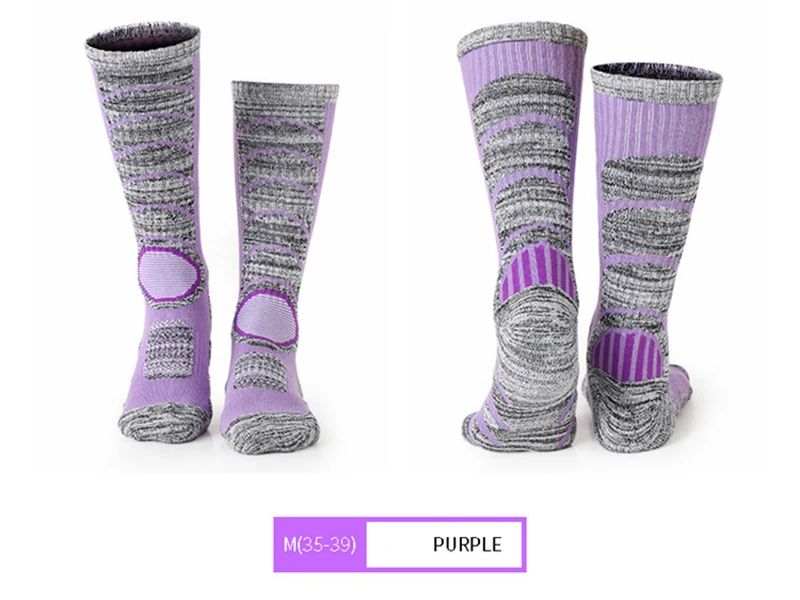 Chaussette de ski,Chaussettes d'hiver en coton épais pour femmes — free download