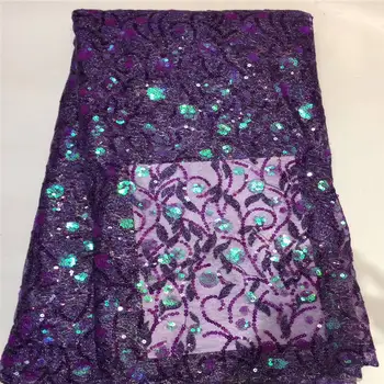 

High-end new sequin lace fabric wedding 2020 high quality latest sequin african lace fabric wedding french tulle lace fabric wed