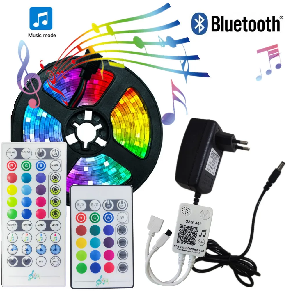 Светодиодная ленсветильник RGB 5050 2835 гибкая светодиодная Светильник та 10 м 15 20 12 В