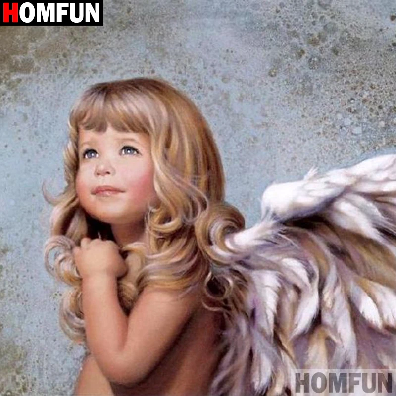 Алмазная 5d картина HOMFUN ангельская девушка для рукоделия вышивка крестиком